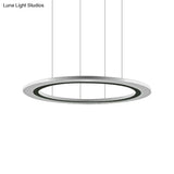 Sleek Acrylic Led Chandelier Pendant Light With Diy Design - Warm/White Ideal For Living Room