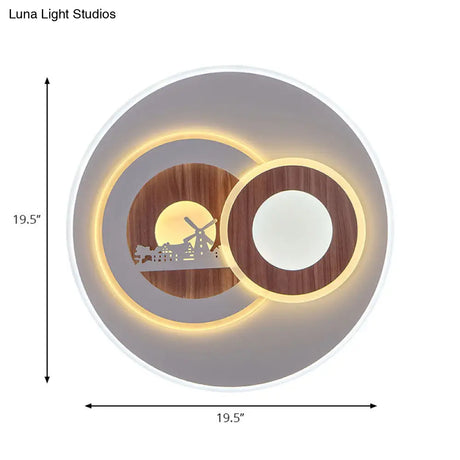 Sleek Acrylic Led Flush Mount Ceiling Light For Corridors Contemporary White Design