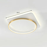 Sleek Acrylic Loop Ceiling Lamp: Simplicity Meets Led Flush - Mount Light Fixture For Aisles Gold /