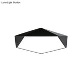 Sleek Acrylic Pentagon Led Flush Mount Ceiling Light With Nordic Design For Bathrooms