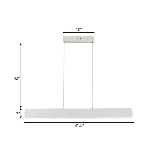 Minimalist Acrylic Led Pendant Light For Dining Room - 31.5/39 Wide