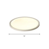 Sleek And Modern Acrylic Led Flush Mount Ceiling Light Fixture In Warm/White Multiple Sizes