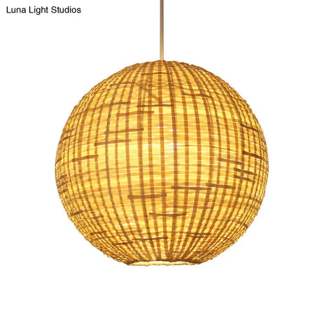 Sleek Bamboo Sphere Pendant Light Kit - 16’/19.5’ Wide
