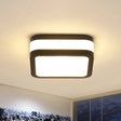 Sleek Black/White Cuboid Led Ceiling Light With Simple Style And Acrylic Finish In Warm/White Black