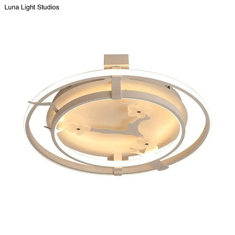 Sleek Floral Semi Mount Led Ceiling Light In Warm/White - 17’/21’/25’ Options