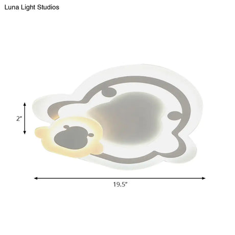 Sleek Flush Ceiling Mount Light - Acrylic White Finish Ideal For Adult Bedroom