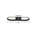 Sleek Geometric Led Ceiling Light - Minimalist Metal Flush Mount Fixture For Corridors Black / Oval