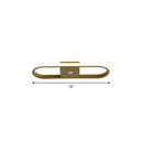 Sleek Geometric Led Ceiling Light - Minimalist Metal Flush Mount Fixture For Corridors Gold / Oval