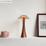 Sleek Grey/Rose Gold Slim Waist Desk Lamp: Contemporary Acrylic Touch Control Led Night Light