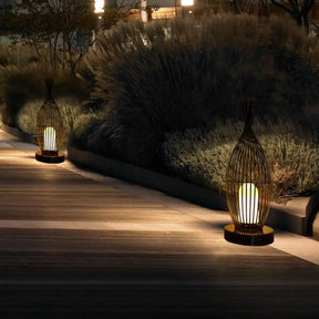 Sleek Iron Floor Light With Acrylic Shade - Ideal For Outdoor Areas Brown / 8