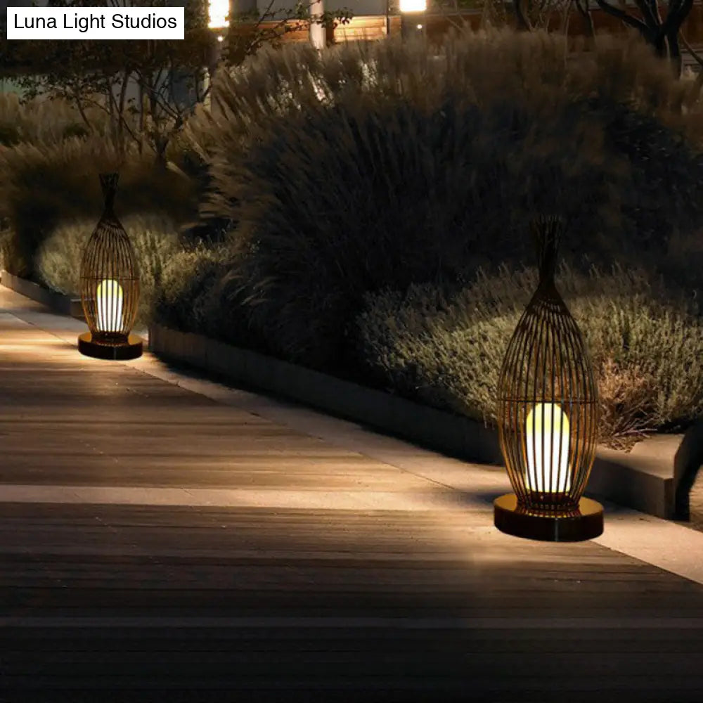 Sleek Iron Floor Light With Acrylic Shade - Ideal For Outdoor Areas Brown / 8