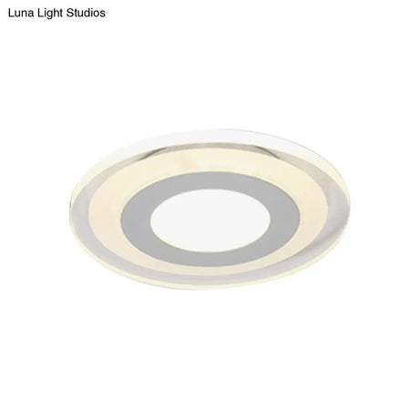 Sleek Led Ceiling Light With Acrylic Shade For Narrow Spaces