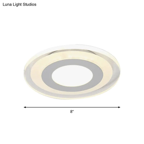 Sleek Led Ceiling Light With Acrylic Shade For Narrow Spaces