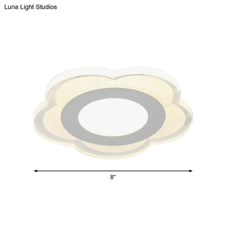 Sleek Led Ceiling Light With Acrylic Shade For Narrow Spaces
