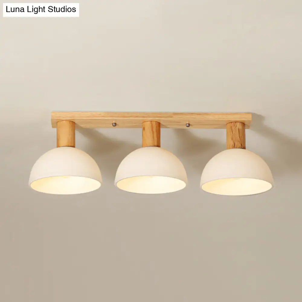 Sleek Led Ceiling Mount Light With Frosted Glass Shade - Ideal For Stairs And Kitchens 3 / White