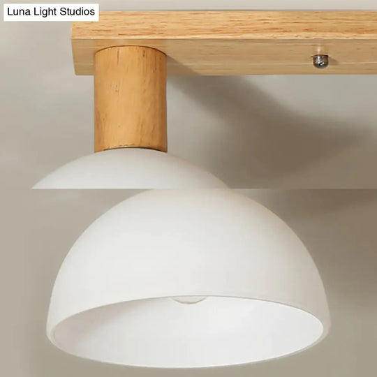 Sleek Led Ceiling Mount Light With Frosted Glass Shade - Ideal For Stairs And Kitchens