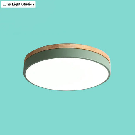 Sleek Led Circle Flush Mount Bedroom Lighting With Acrylic Shade