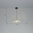 Sleek Led Pendulum Light: Ruffled Design Clear Acrylic Ideal For Dining Room / 14’ Warm