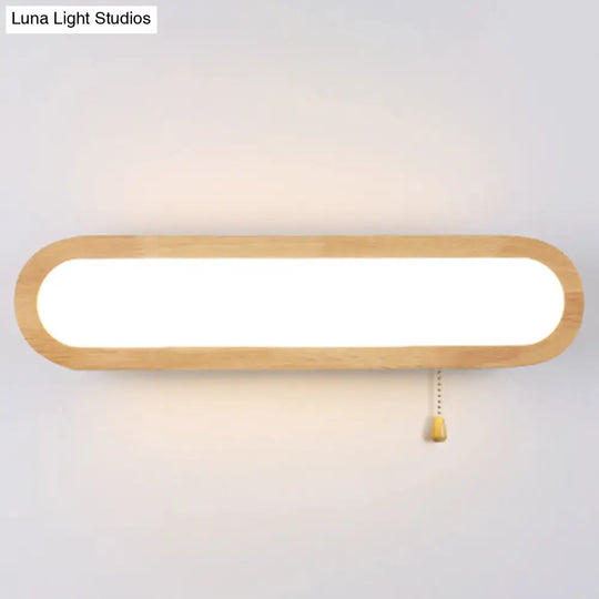 Sleek Led Wall Sconce With Acrylic Diffuser - Ideal For Hallways Beige / 18