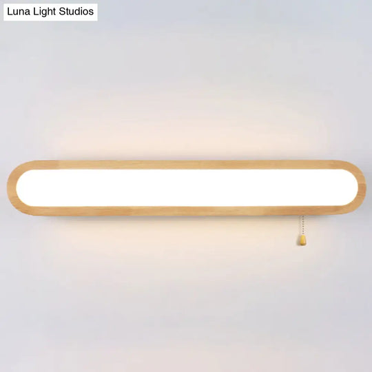Sleek Led Wall Sconce With Acrylic Diffuser - Ideal For Hallways Beige / 25.5