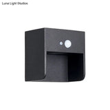 Sleek Metal Black Solar Wall Lamp - Stylish Pathway Lighting