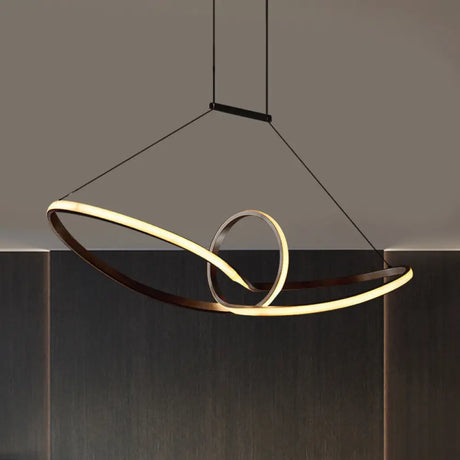Sleek Metal Island Pendant With Led Suspension Lighting In Black/White For Warm/White Light Black /