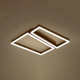 Sleek Metal Led Ceiling Light In Coffee Finish For Living Room / 18’