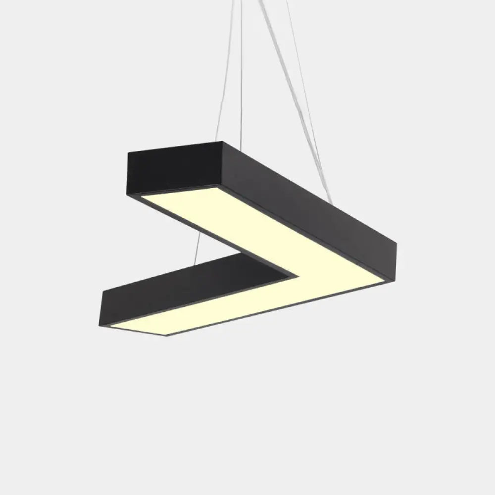 Sleek Metal V - Shaped Led Flush Mount Ceiling Light For Reception Room Black / 14’ Warm
