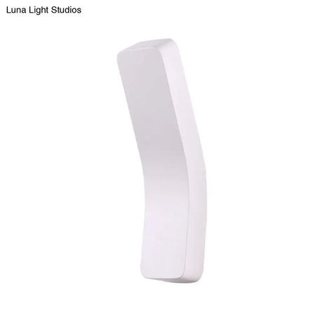 Sleek Metallic Bend Wall Mounted Led Lamp For Corridor With Warm/White Lighting