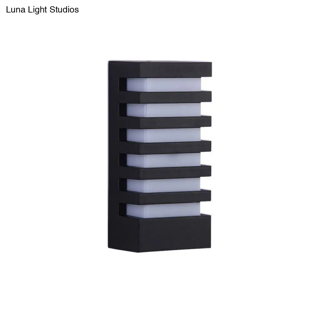 Sleek Metallic Led Wall Sconce Light For Courtyard: Simplicity At Its Best