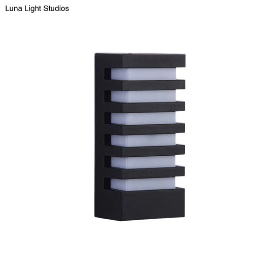 Sleek Metallic Led Wall Sconce Light For Courtyard: Simplicity At Its Best