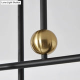 Sleek Opal Glass Semi Flush Ceiling Light Fixture - 6 - Bulb Minimalistic Mount For Living Room