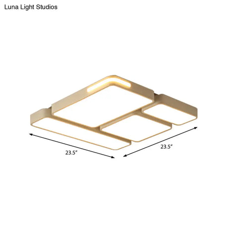 Sleek Rectangular Led Ceiling Light - Acrylic Slim Design In Black/White Ideal For Study Room