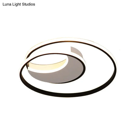 Sleek Spiral Flush Mount Ceiling Light With Simple Acrylic Design - Led 16’/19.5’/23.5’ Wide