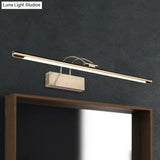 Sleek Tube Vanity Wall Light - Metal Led Bathroom Sconce In Nickel/Brushed Brass 18/21.5 Width