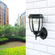 Solar Led Glass Bell Sconce Wall Lamp For Courtyard Lighting Black / 7.5