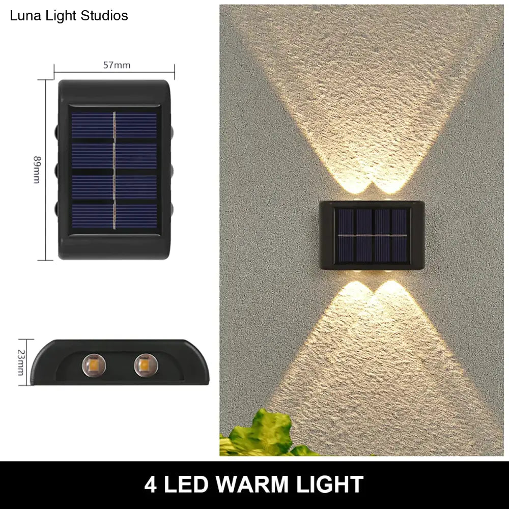 Solar Wall Lamp Outdoor Waterproof Up And Down Luminous Lighting Lamps