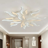Spark Living Room Led Semi Flush Light - Acrylic Nordic Style Ceiling Mount White 12 / Warm