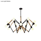 Spider Shape Suspension Light - Contemporary Metal Chandelier For Living Room (8/10/12/16-Head)
