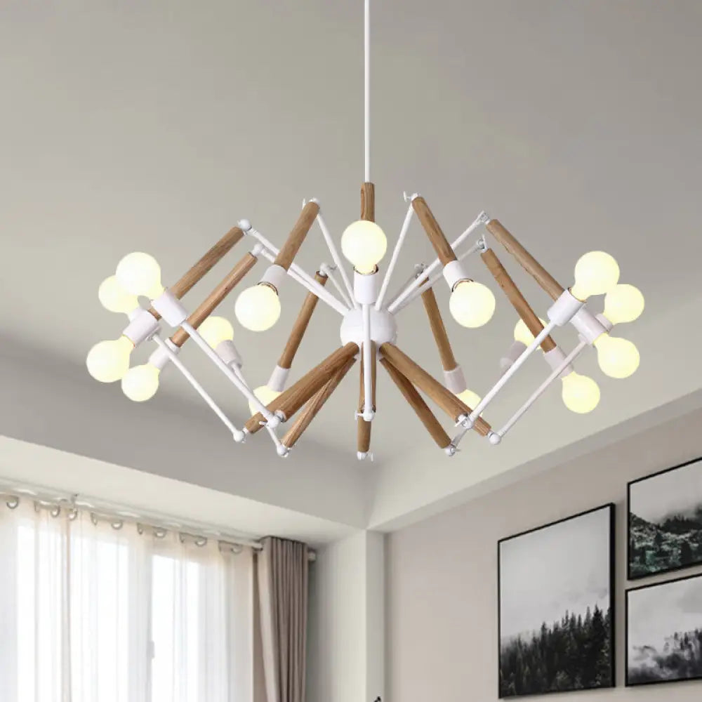 Spider Shape Suspension Light - Contemporary Metal Chandelier For Living Room (8/10/12/16-Head)