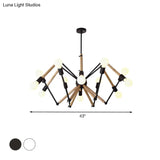 Spider Shape Suspension Light - Contemporary Metal Chandelier For Living Room (8/10/12/16-Head)