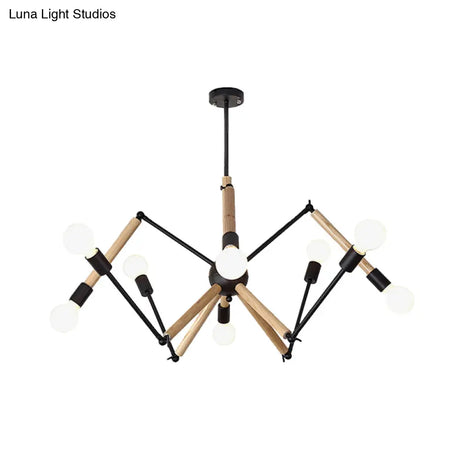 Spider Shape Suspension Light - Contemporary Metal Chandelier For Living Room (8/10/12/16-Head)