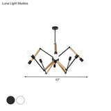 Spider Shape Suspension Light - Contemporary Metal Chandelier For Living Room (8/10/12/16-Head)