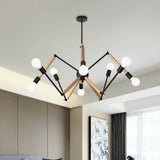 Spider Shape Suspension Light - Contemporary Metal Chandelier For Living Room (8/10/12/16-Head)