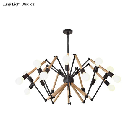 Spider Shape Suspension Light - Contemporary Metal Chandelier For Living Room (8/10/12/16-Head)