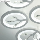 Sputnik Living Room Flush Mount Lamp - Simple Acrylic Light Fixture With Multiple Lighting Options