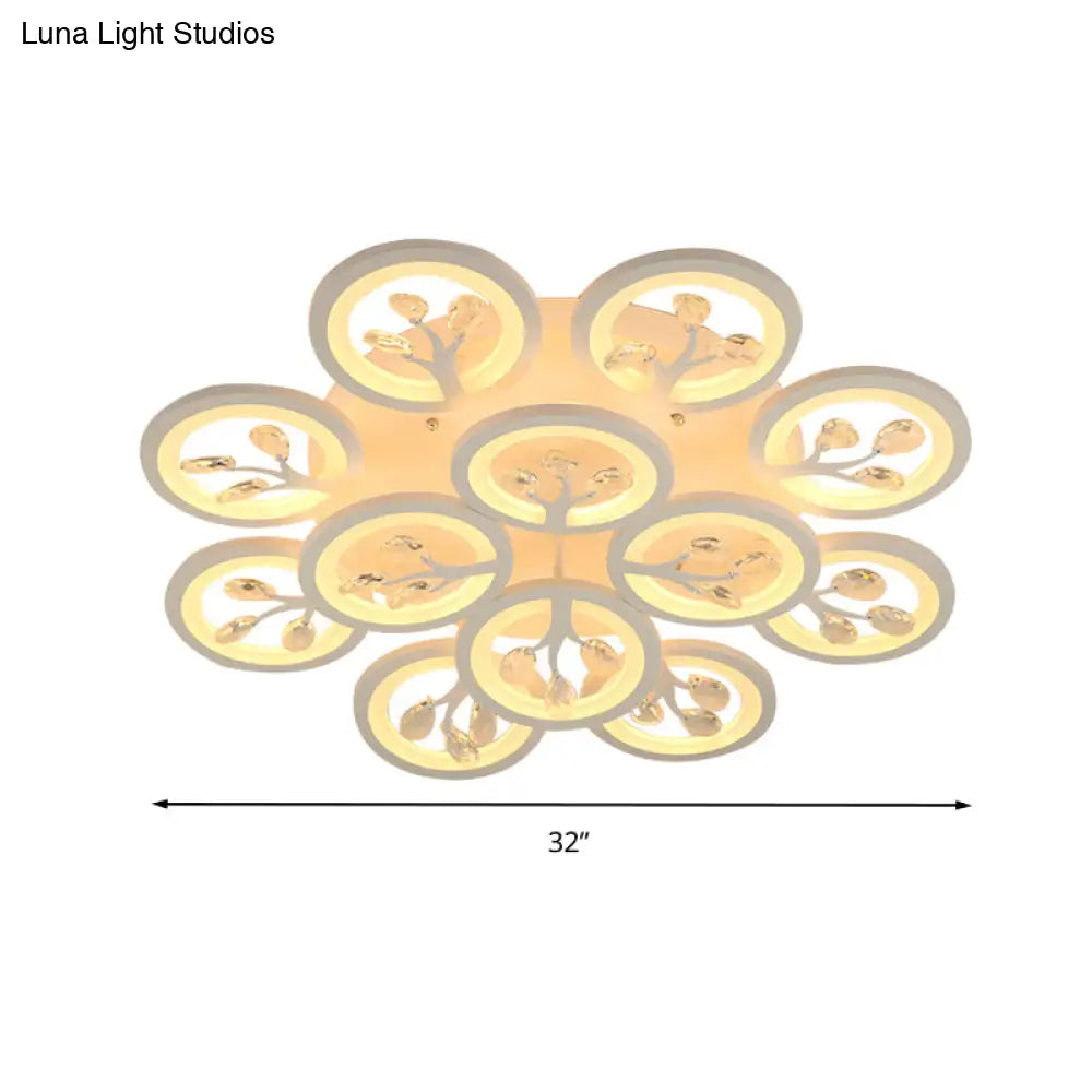 Sputnik Living Room Flush Mount Lamp - Simple Acrylic Light Fixture With Multiple Lighting Options