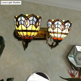 Stained Glass Vintage Wall Sconce Lamp Fixture For Bedroom Lighting