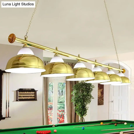 Stainless Steel Billiard Light - Stylish Country Bowl Game Room Ceiling Lamp