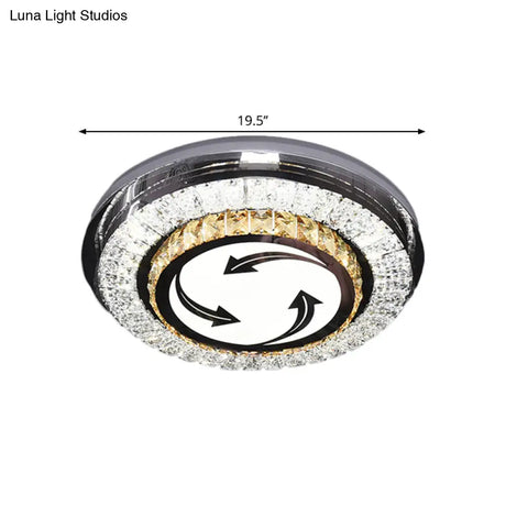 Stainless Steel Led Crystal Ceiling Lamp With Modern Design And Pattern Options